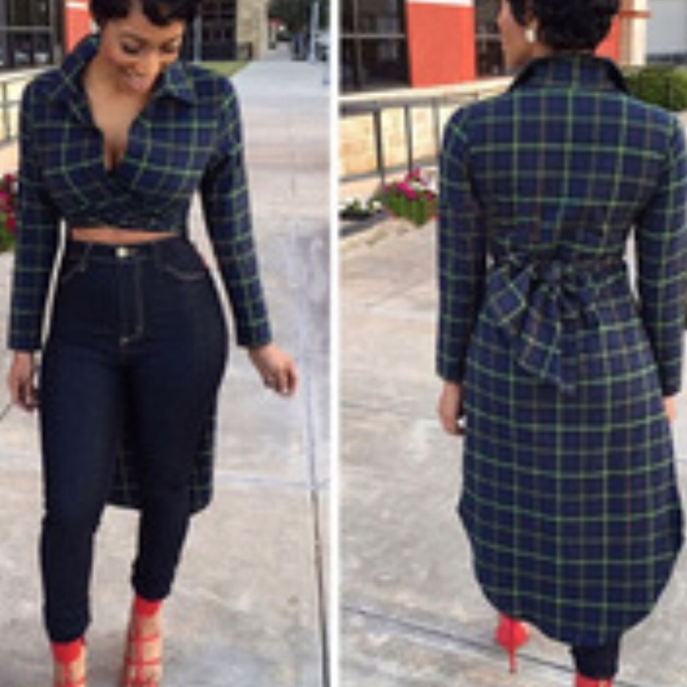 Plaid crop top